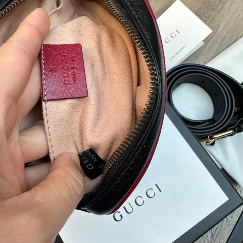 Authentic Gucci GG Marmont Leather Belt Bag - Picture 5 of 5